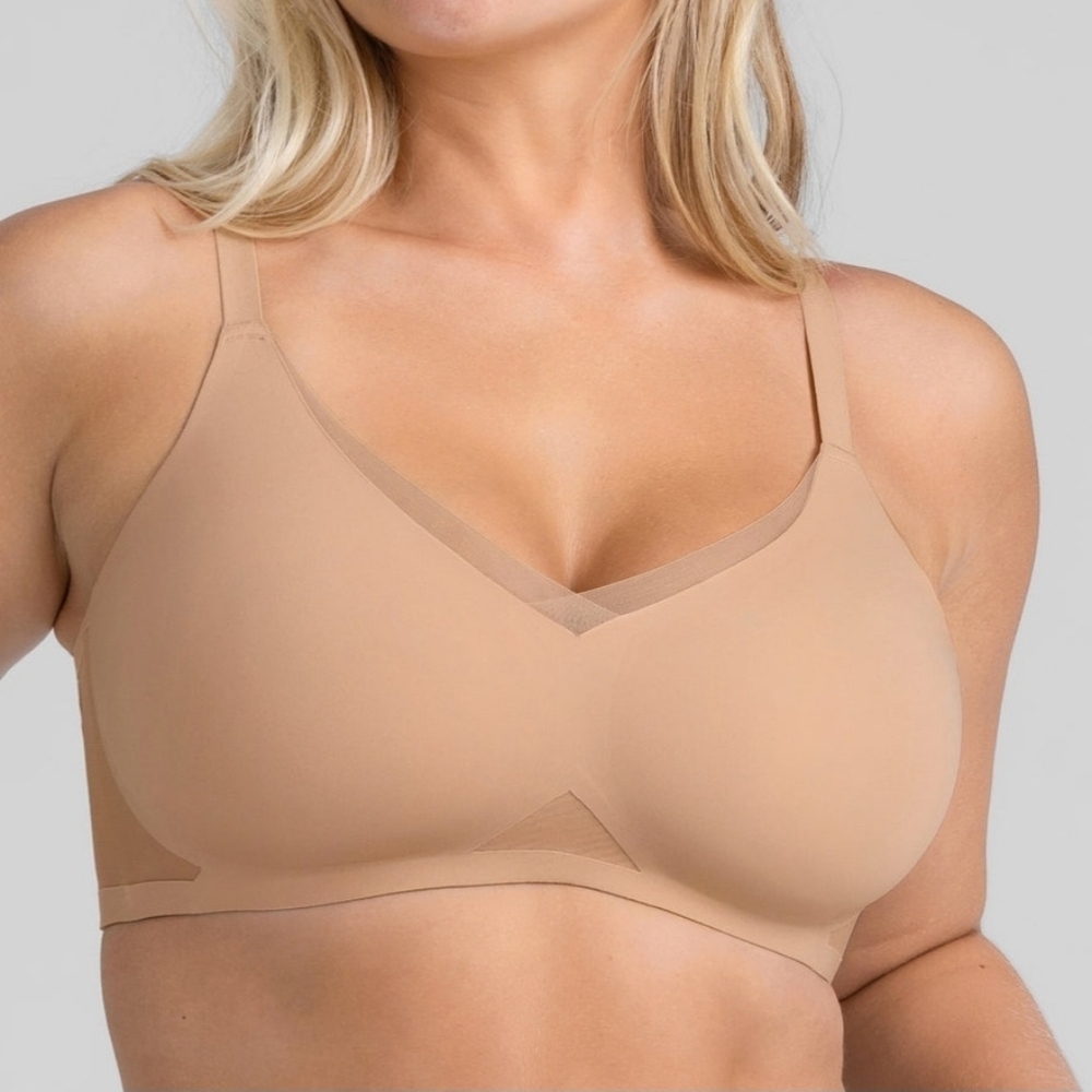 NWT Honeylove CrossOver Bra Sand - 3X - 44DD(E)/DDD(F)
